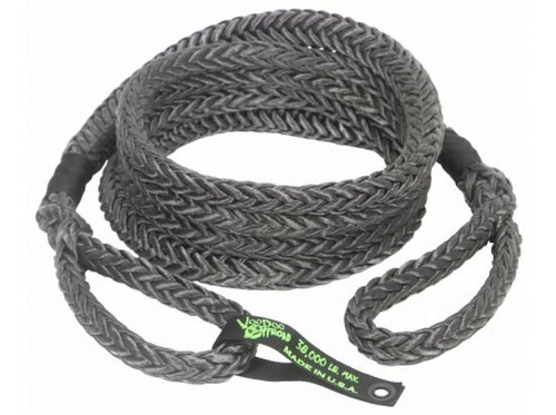 Voodoo Offroad 7/8in x 20 ft Synthetic Recovery Rope with Rope Bag - Black - 1300025 User 1