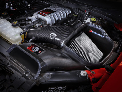 aFe 23-24 Ford F150 Raptor R V8 5.2L Supercharged Track Series Air Intake w/ PDS Filter - 57-10030D Photo - Mounted