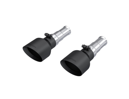 MBRP 19-24 Ram 1500 5.7L Hemi 3in Inlet 5in OD Dual Wall Angle Cut T304 BLK Tips - Pairs - T5199BLK Photo - Primary
