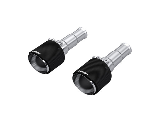 MBRP 19-24 Ram 1500 5.7L Hemi 3in Inl. 5in OD DW Angle Cut T304 Carbon Exhaust Tips - Pairs - T5199CF Photo - Primary