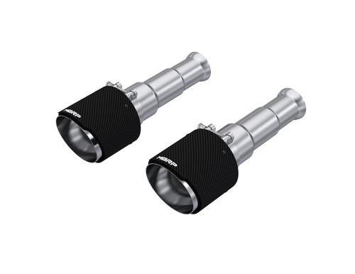 MBRP 19-24 Ram 1500 Classic 5.7L Hemi 5in OD Dual Wall Angle Cut T304 Carbon Fib Exhaust Tips - Pair - T5200CF Photo - Primary