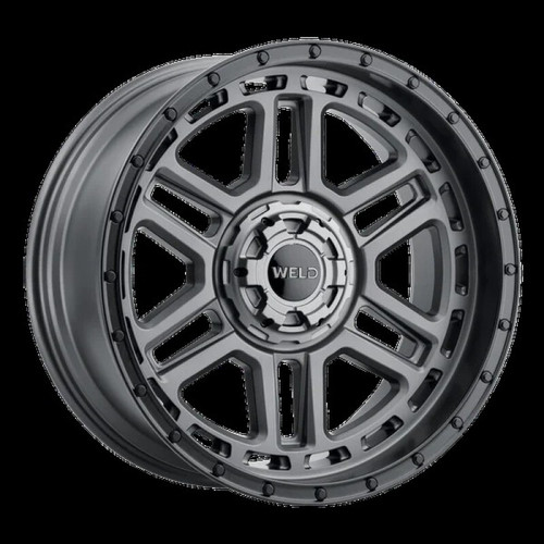 Weld Off-Road Crux 20x10in / 5x127 BP / ET -18 / 87.1mm Bore - Satin Gunmetal / Satin Black Wheel - W22100057475 Photo - Primary