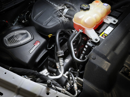 aFe 16-19 RAM 1500 V6 3.0L (TD) BladeRunner 3in Aluminum Hot & Cold Charge Pipe Kit - Black - 46-20494-B Photo - Mounted