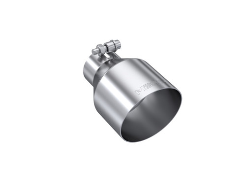 MBRP Universal Stainless Steel Tip 2.5in ID / 4.5in OD Out / 6.5in Length Angle Cut Single Wall - T5191 Photo - Primary