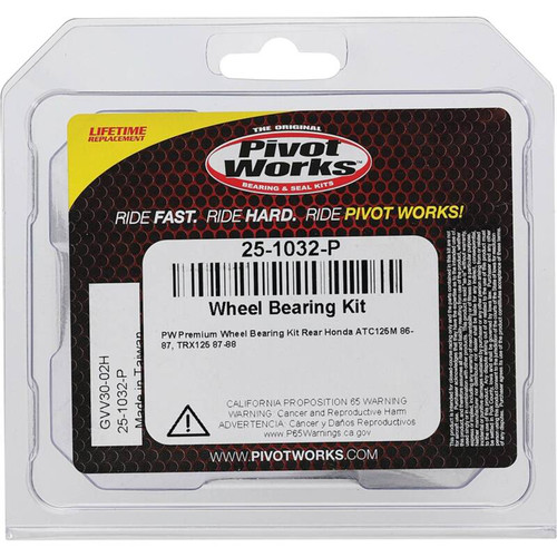 Pivot Works Honda Wheel Bearing Kit Premium Bearings - 25-1032-P Photo - Primary