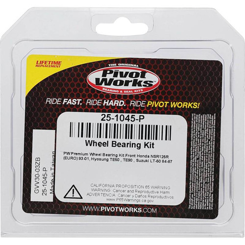Pivot Works Honda, Hyosung, Suzuki Wheel Bearing Kit Premium Bearings - 25-1045-P Photo - Primary