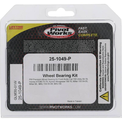 Pivot Works Arctic Cat, Honda, Kymco Wheel Bearing Kit Premium Bearings - 25-1049-P Photo - Primary