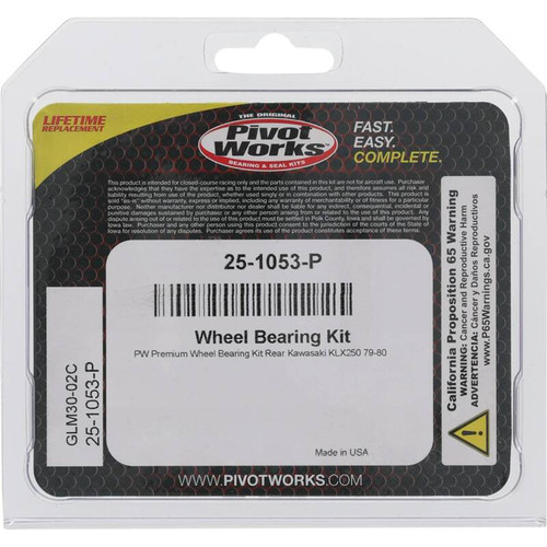 Pivot Works Kawasaki Wheel Bearing Kit Premium Bearings - 25-1053-P Photo - Primary