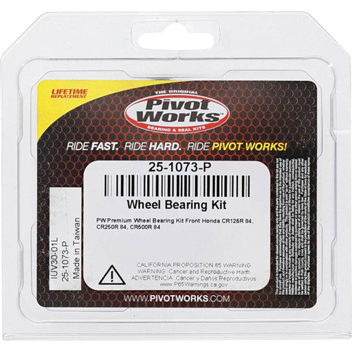 Pivot Works Honda Wheel Bearing Kit Premium Bearings - 25-1073-P Photo - Primary