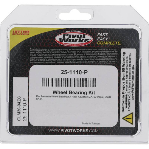 Pivot Works Kawasaki Wheel Bearing Kit Premium Bearings - 25-1110-P Photo - Primary
