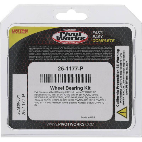 Pivot Works Honda, Kawasaki, Suzuki, Yamaha Wheel Bearing Kit Premium Bearings - 25-1177-P Photo - Primary