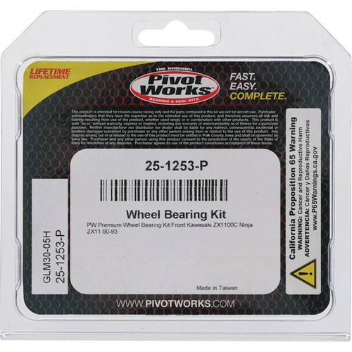Pivot Works Kawasaki Wheel Bearing Kit Premium Bearings - 25-1253-P Photo - Primary