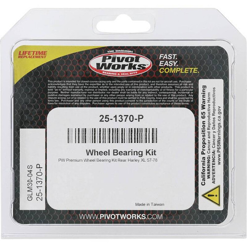 Pivot Works Harley Wheel Bearing Kit Premium Bearings - 25-1370-P Photo - Primary