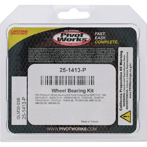 Pivot Works Husqvarna Wheel Bearing Kit Premium Bearings - 25-1413-P Photo - Primary