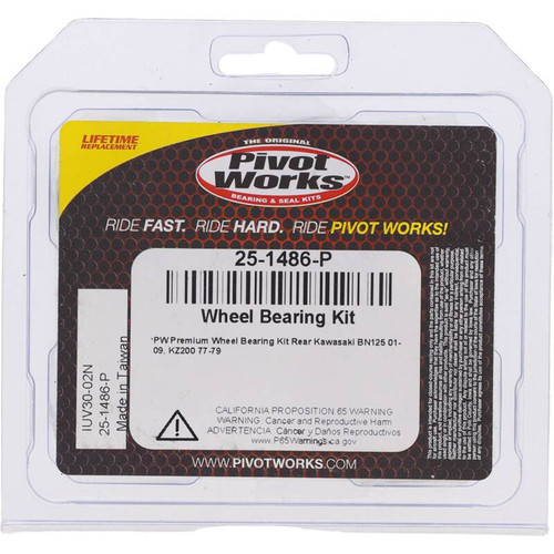 Pivot Works Kawasaki Wheel Bearing Kit Premium Bearings - 25-1486-P Photo - Primary