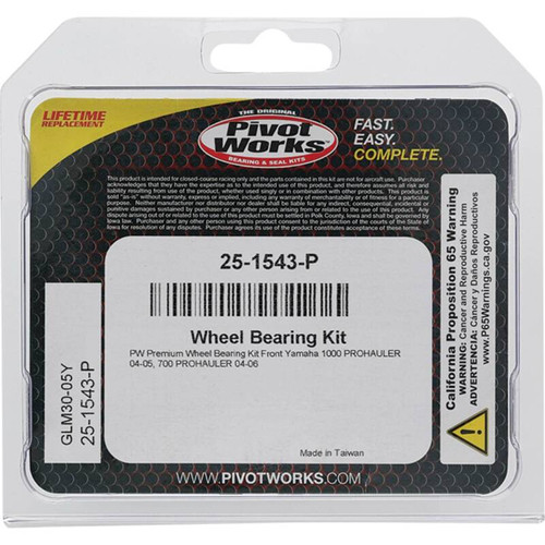 Pivot Works Yamaha Wheel Bearing Kit Premium Bearings - 25-1543-P Photo - Primary