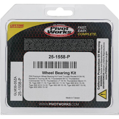 Pivot Works Triumph Wheel Bearing Kit Premium Bearings - 25-1558-P Photo - Primary