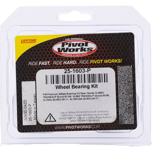 Pivot Works Honda Wheel Bearing Kit Premium Bearings - 25-1603-P Photo - Primary