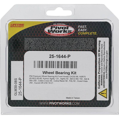 Pivot Works Honda, Kymco, Suzuki Wheel Bearing Kit Premium Bearings - 25-1644-P Photo - Primary