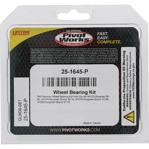 Pivot Works Honda, Suzuki Wheel Bearing Kit Premium Bearings - 25-1645-P Photo - Primary