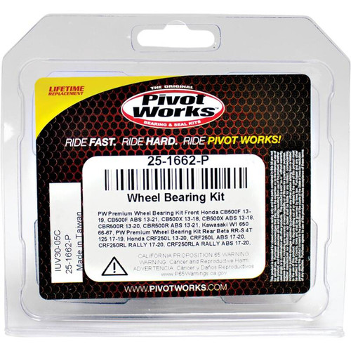 Pivot Works Beta, Honda, Kawasaki Wheel Bearing Kit Premium Bearings - 25-1662-P Photo - Primary