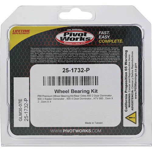 Pivot Works Odes Wheel Bearing Kit Premium Bearings - 25-1732-P Photo - Primary