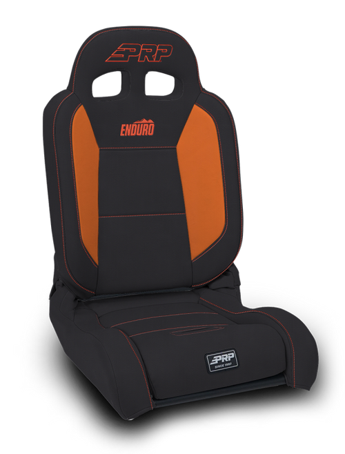 PRP EnduroDaily Reclining Suspension Seat - Black/Orange Vinyl - Driver - A8701044-201-207 Photo - Primary