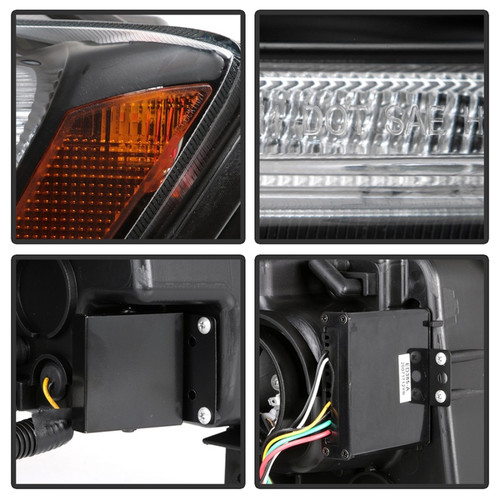 Spyder 11-13 Jeep Grand Cherokee (Xenon/HID Model Only) Light Bar Projector Headlights - Black - 5087737 Photo - Unmounted