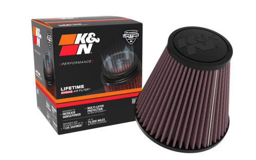 K&N Universal Clamp-On Air Filter 6in Base x 3.5in Top x 6.3125in H - RU-5296 Photo - out of package