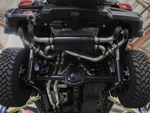 aFe 21-22 Jeep Wrangler JL Vulcan Series Stainless Steel Cat-Back Exhaust System - 49-38101 Photo - Mounted