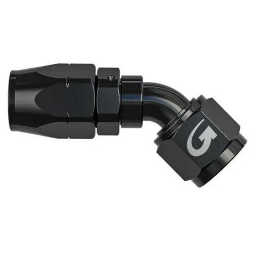 Goodridge -6AN 45 Deg Oil Hose End - Black - 1136-4506BK Photo - Primary