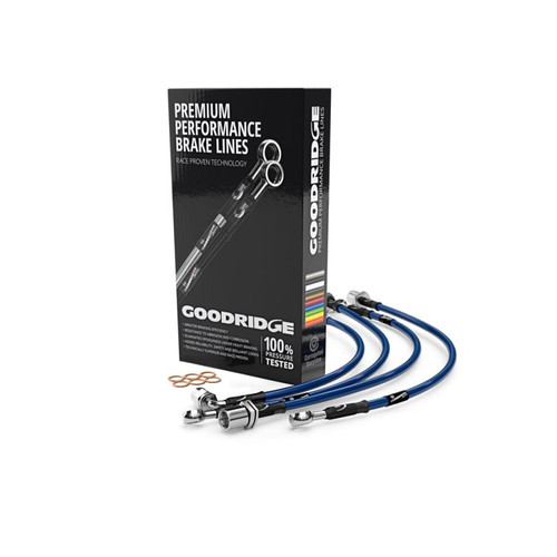 Goodridge 09-12 Nissan 370Z (Sport Model Only) Stainless Steel Brake Lines - Electric Blue - 22075-EB User 1