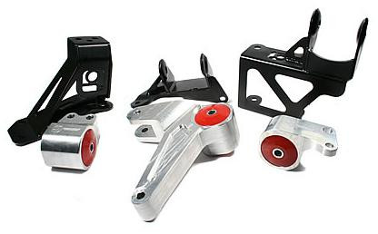 Innovative 92-95 Civic K-Series Black Aluminum Mounts 75A Bushings (Not K24 Trans) - B90150-75A-BA Photo - Primary