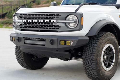 DV8 Offroad 2021+ Ford Bronco Front Bumper V2 - OE Plus Series (Works w/o ACC Relocation) - FBBR-06 Photo - Primary