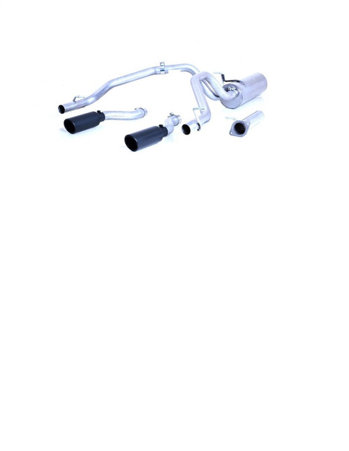 Gibson 25+ Dodge Ram 3.6L Crew Cab Short Bed Cat-Back Dual Sport Exhaust - Black Ceramic Tips - 66572B Photo - Primary