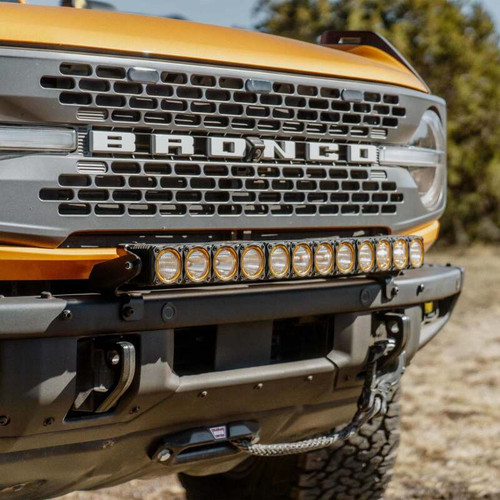 KC HiLiTES 21-24 Ford Bronco Front Bumper Light Bar Mount (For 30in FLEX ERA LED Light Bar) - 7352 Photo - lifestyle view