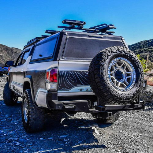 Westin EXP Truck Cap COMPLETE KIT A + B (16-23 Toyota Tacoma 5.2ft. Bed) - 16-11065 Photo - Mounted