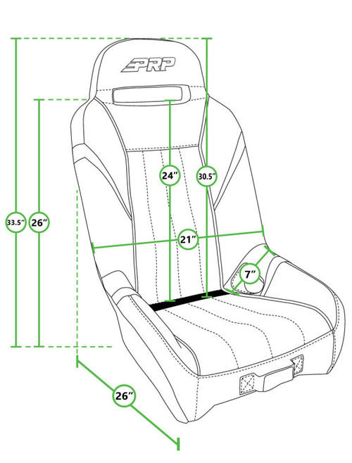 PRP Polaris RZR PRO XP GT/S.E. Suspension Seats Kit (Pair) - Black - A5701-PORXP-C79-201 Photo - Close Up