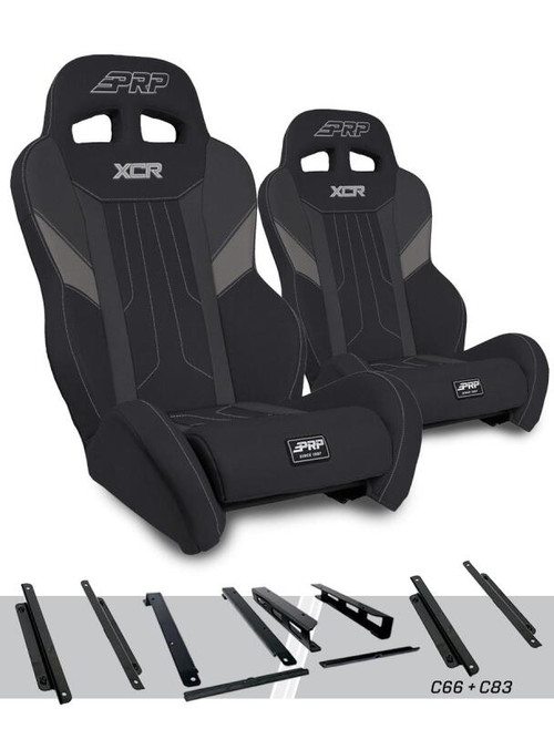 PRP Honda Talon XCR Suspension Seats Kit (Pair) - Black & Gray - A8001-PORXP-C66-203 Photo - Primary
