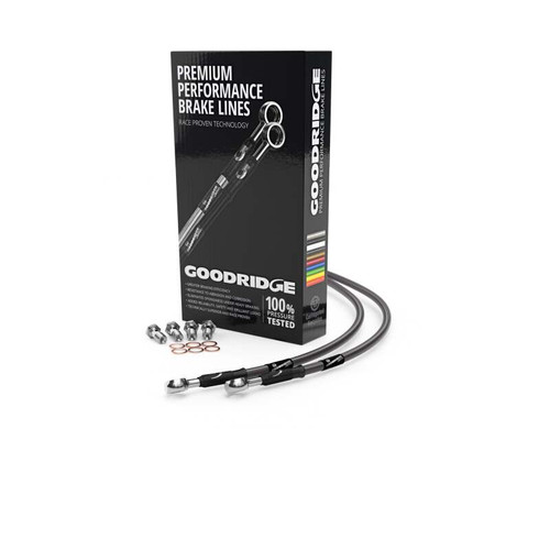 Goodridge 91-93 Yamaha FZR600 Genesis Carbon Race Front SS Brake Lines - YA0603-2FC-CB Photo - Primary