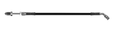 Goodridge 60in Universal Clutch Line w/SS Fittings & Blk Hose - 45 Deg Banjo w/Straight 7/16 UNF - HD1045-1CC-BK60 Photo - Primary