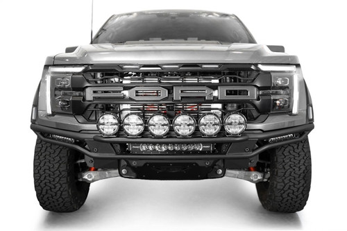 Addictive Desert Designs 2021-2024 Ford F-150 Raptor Race Series Front Bumper Light Hoop - AC2107001NA Photo - Mounted