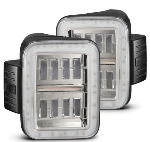 AlphaRex 19-24 Jeep Gladiator JT Nova-Series Prismatic LED Tail Lights - Chrome - 602060 Photo - Primary