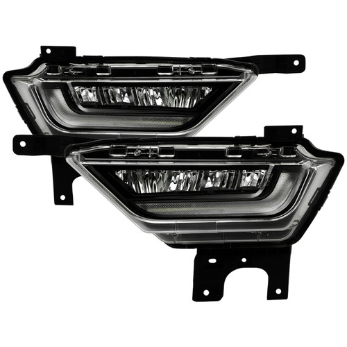 Spyder 21-23 Ford F150 w/ Turn Signal OEM Style Full LED Fog Lights w/ Switch FL-FF1502021-LED-T-C - 9052262 Photo - Primary