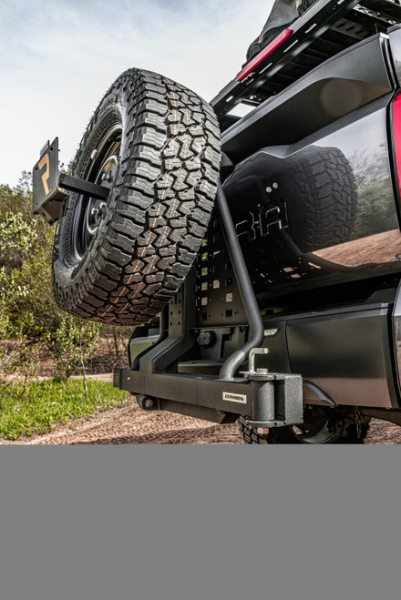 Go Rhino Swing-A-Way Hitch Mounted Tire Carrier (Lic. Plate Lights Not Included) - Textured Black - HC200T Photo - lifestyle view