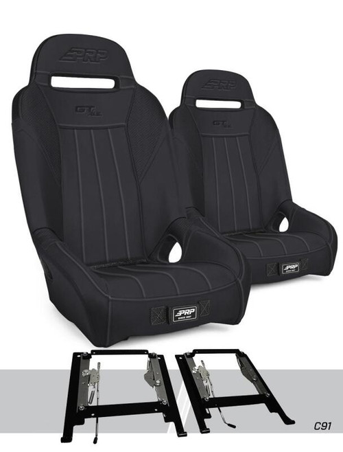PRP GT3 Suspension Seats Kit for Can-Am Maverick X3 (Pair) - Black - A7301-PORXP-C86-201 Photo - Primary
