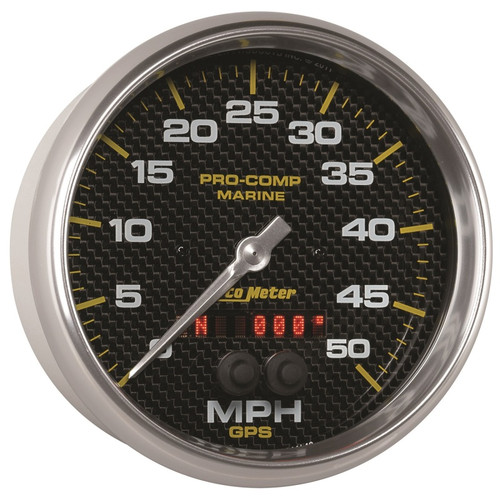 Autometer Speedometer Gauge 5 inch 50MPH GPS Marine Carbon Fiber - 200644-40 User 3