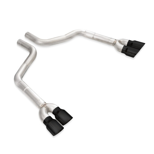 Stainless Works 15-21 Dodge Challenger 5.7L/6.2L/6.4L Rear Resonator Delete - Black Tips - CHAL16RRD4B Photo - Primary