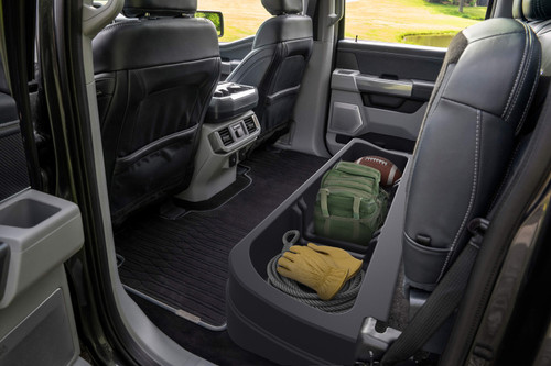 EGR 15-24 Ford F-150 / F-250 / F-350 Underseat Storage Textured Black - US039811 Photo - lifestyle view