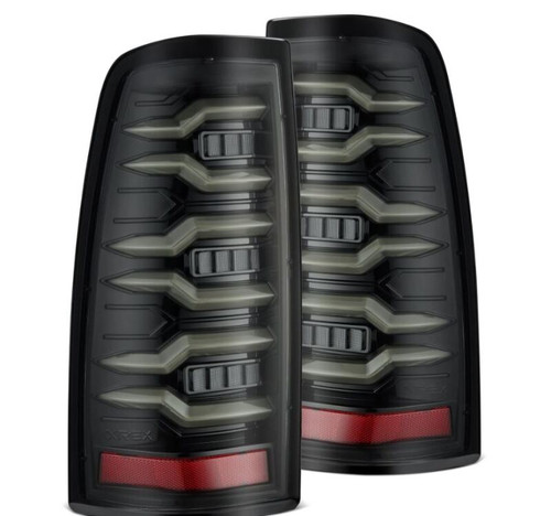 AlphaRex 99-06 Chevrolet Silverado Sierra LUXX-Series LED Tail Lights Alpha-Black - 620005 Photo - Primary